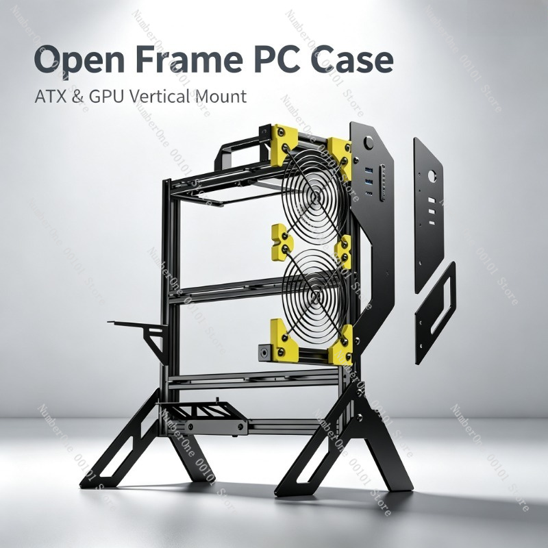 DIY Open Frame Aluminum PC Cas - огляд і ціна Aluminum Open Frame Test Bench Water Cooling