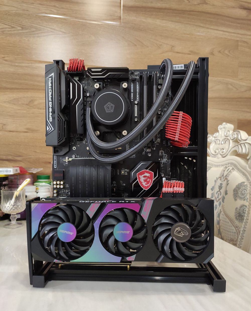 ATX EATX PC Test Bench Handle  - огляд і ціна Aluminum Open Frame Test Bench Water Cooling